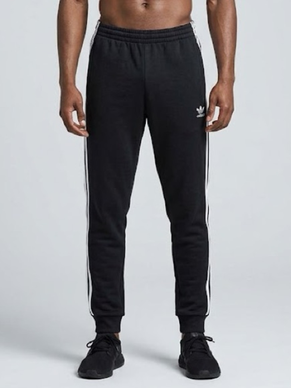 adidas originals Men’s SST Cuffed Track Pant Joggers with White Side Stripes